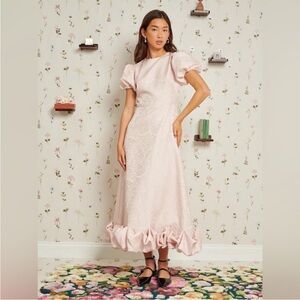 NWT Sister Jane Ornament Rose Midi Dress puff sleeve bubble hem Size XL